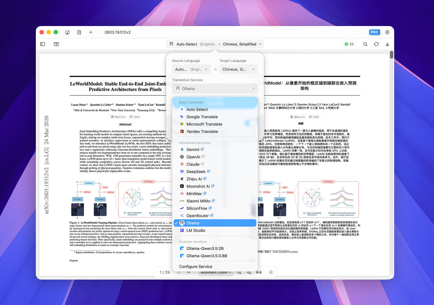 Translate a PDF with the Local Ollama Model in Doco Translate