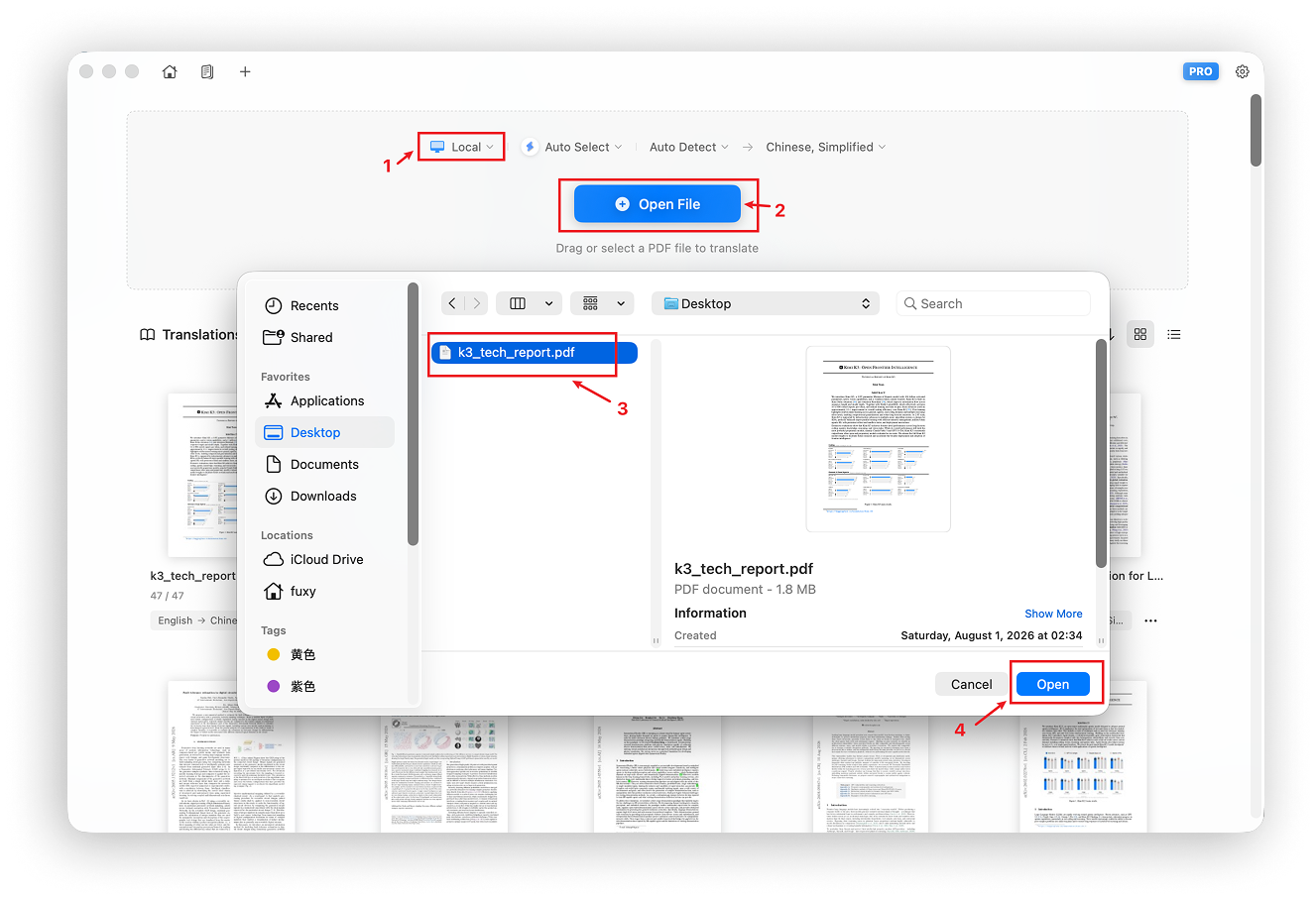 Importing a local PDF